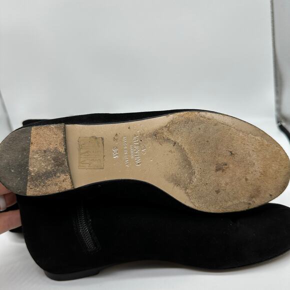 Valentino Garavani Womens Black Suede Over The Knee Flat Riding Boots EU 36.5 - Picture 15 of 15